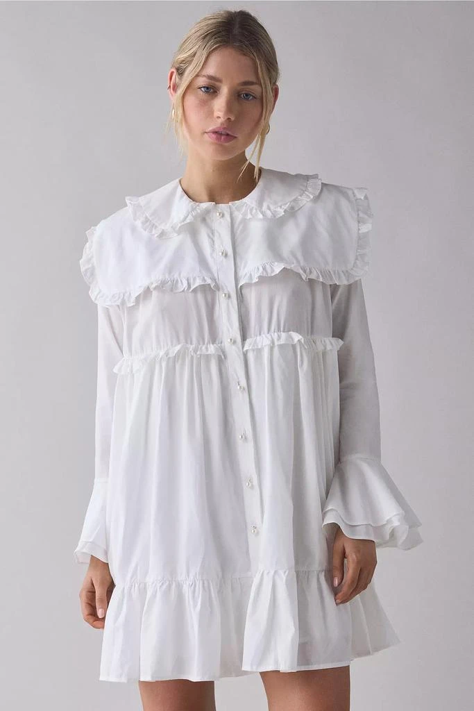 mini dress with ruffle bottom Manuka Ruffle Mini Dress