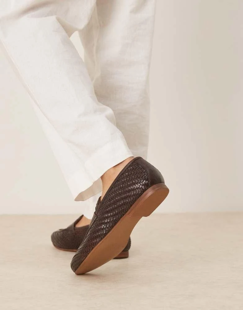 Shop ASOS DESIGN loafers in brown leather weave on Sale at BeyondStyle   Get 70% Off ASOS DESIGN loafers in brown leather weave with Limited-Time  Flash Deals, Exclusive Discounts, and Special Offers.
