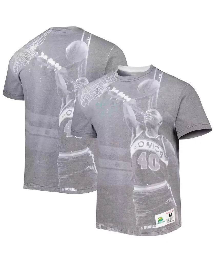 Mitchell & Ness Men's Shawn Kemp Heather Gray Seattle SuperSonics Above The Rim T-shirt 1