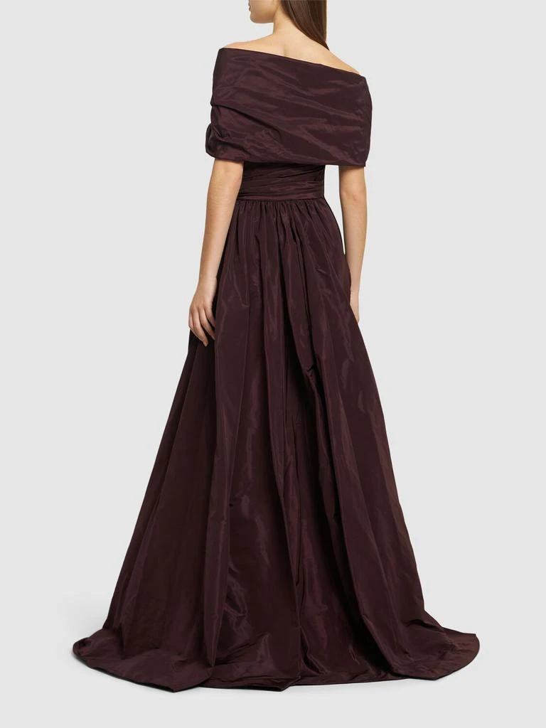 Zuhair Murad Off-shoulder Draped Faille Long Dress 2