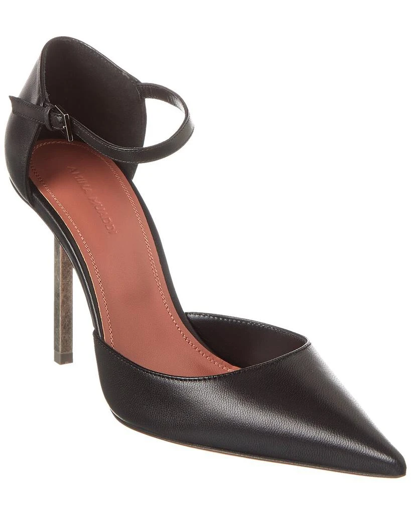 Amina Muaddi AMINA MUADDI Angelica 95 Leather Pump 1