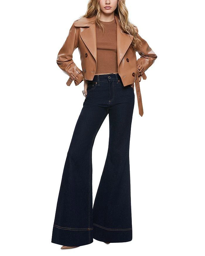 Alice + Olivia Keith Faux Leather Cropped Jacket 2
