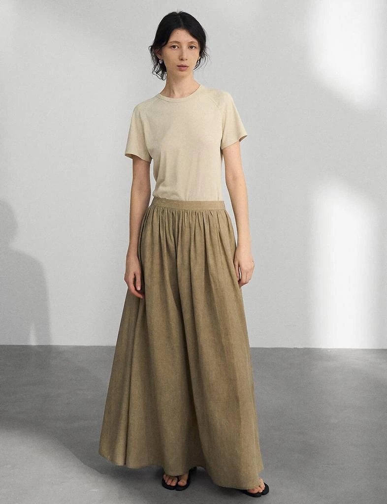 Pixie Market Khaki Midi Skirt 5