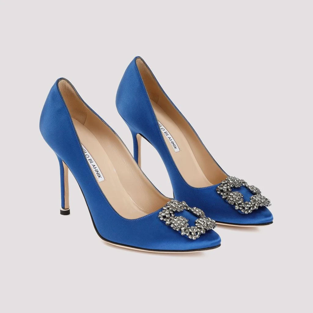 Manolo Blahnik HANGISI SATIN PUMPS 4