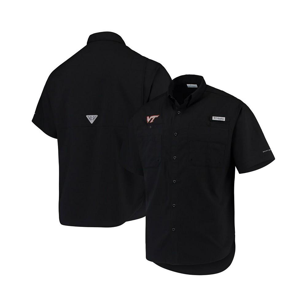 Columbia Men's Black Virginia Tech Hokies PFG Tamiami Omni-Shade Button-Down Shirt