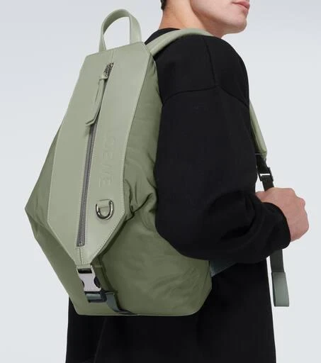 Loewe Convertible leather-trimmed backpack  2