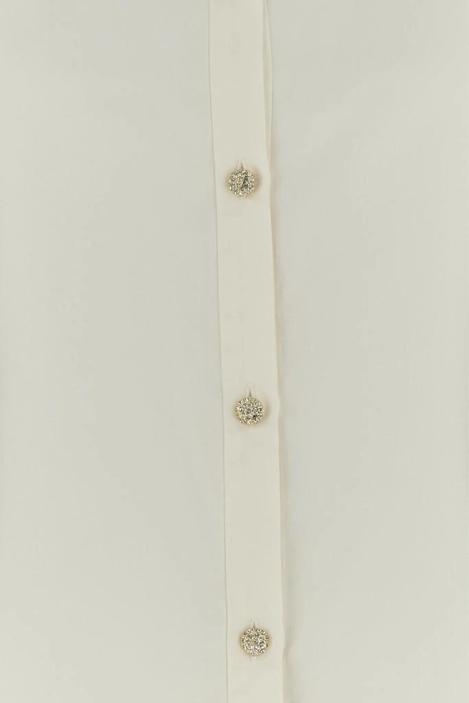 Alessandra Rich Ivory satin shirt 3