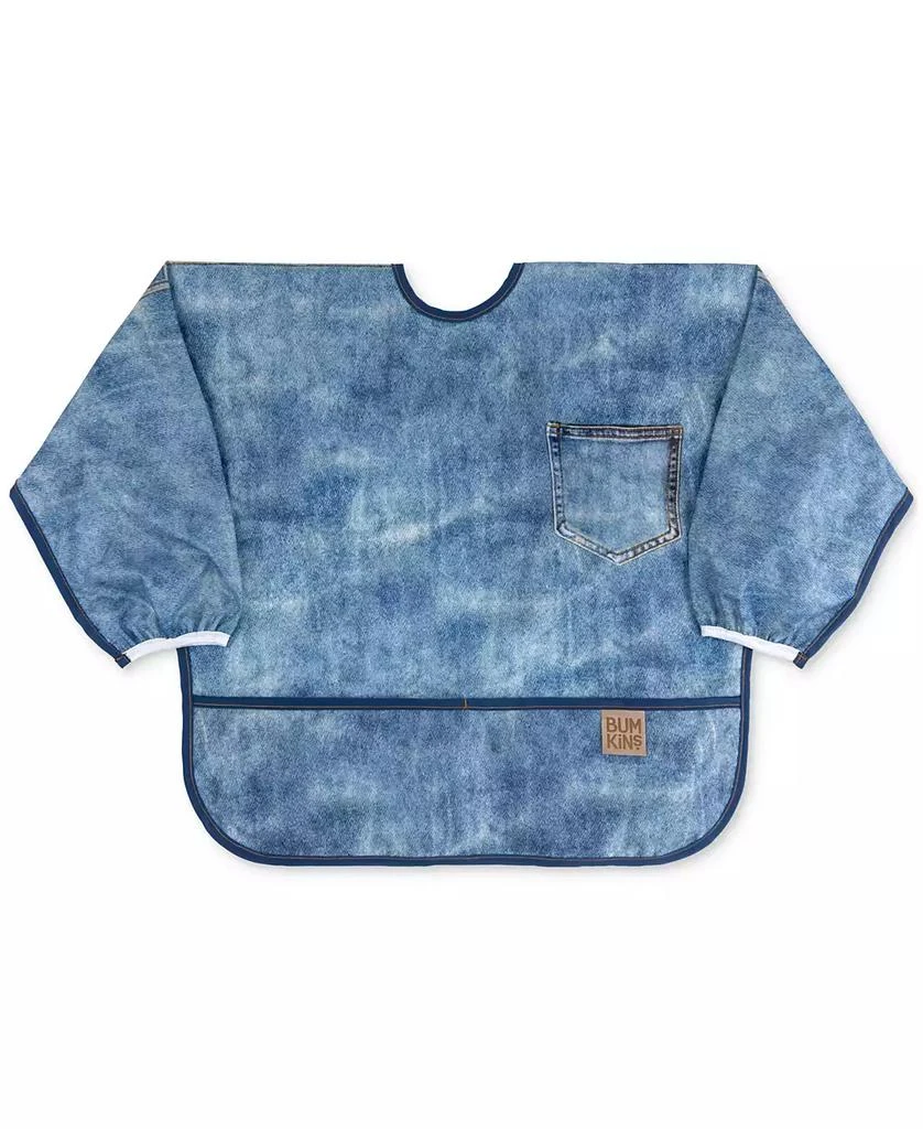 Bumkins Denim Print Sleeved Bib