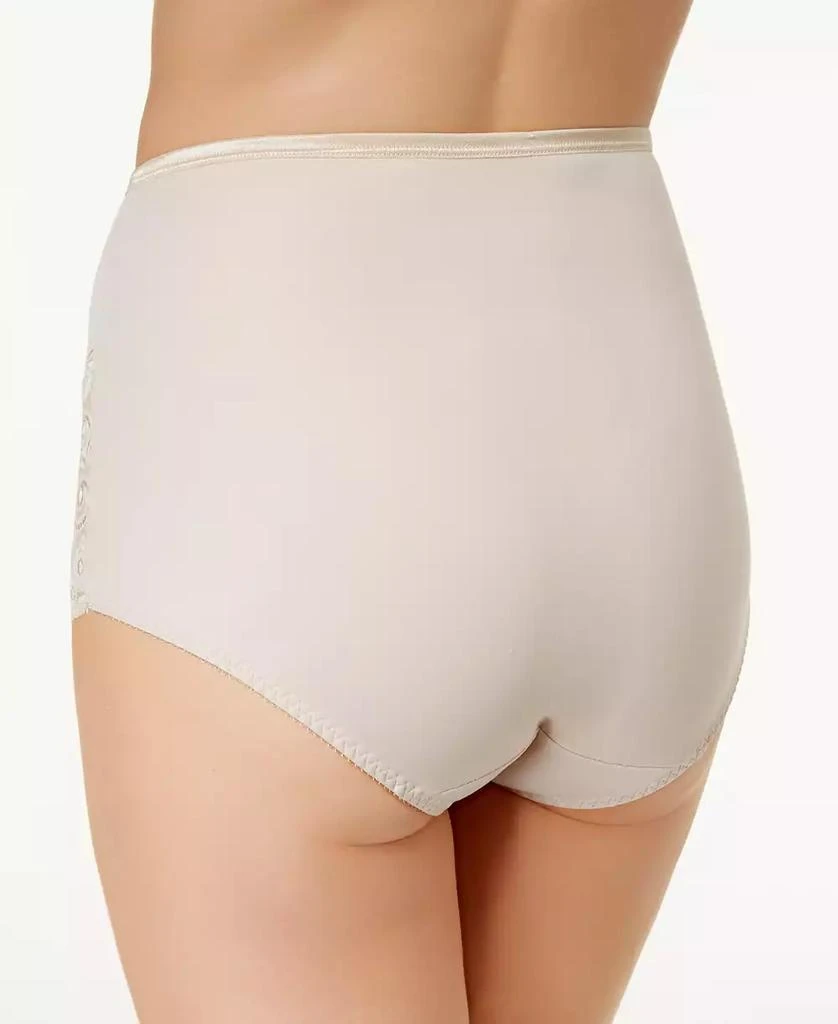 Bali Women's  Firm Tummy-Control Lace Trim Microfiber Brief Underwear 2 Pack X054 2