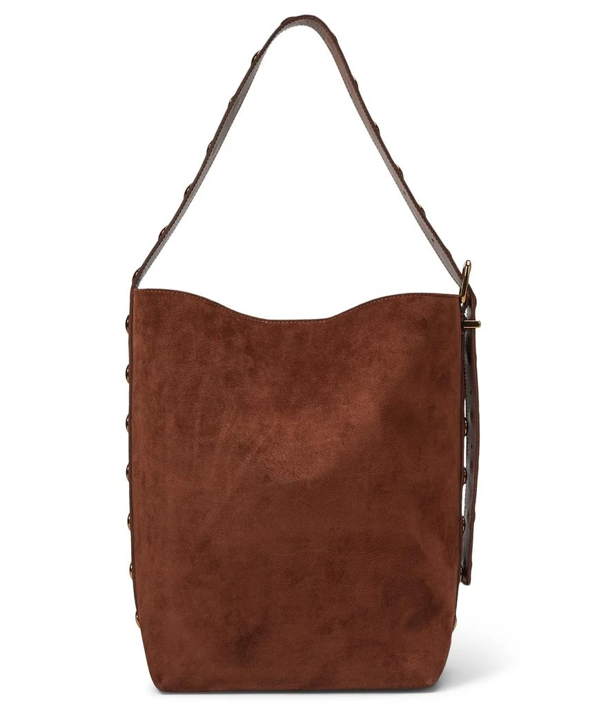 Madewell The Essential Bucket Tote in Studded Suede 1