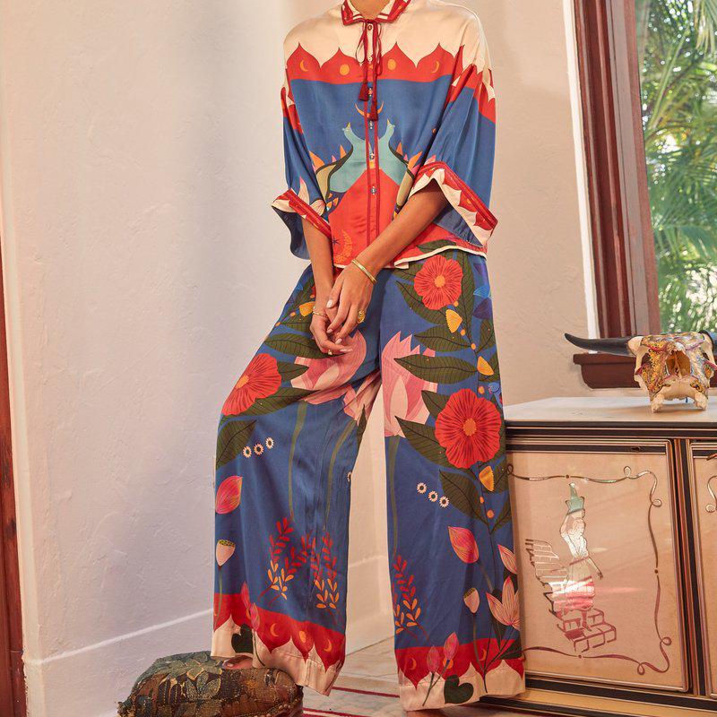 Carolina K Kimono Top Peacock Hamsa