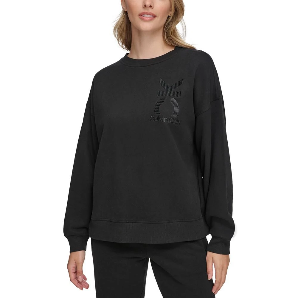 Calvin Klein Women's Oversized Logo Crewneck Sweatshirt 1