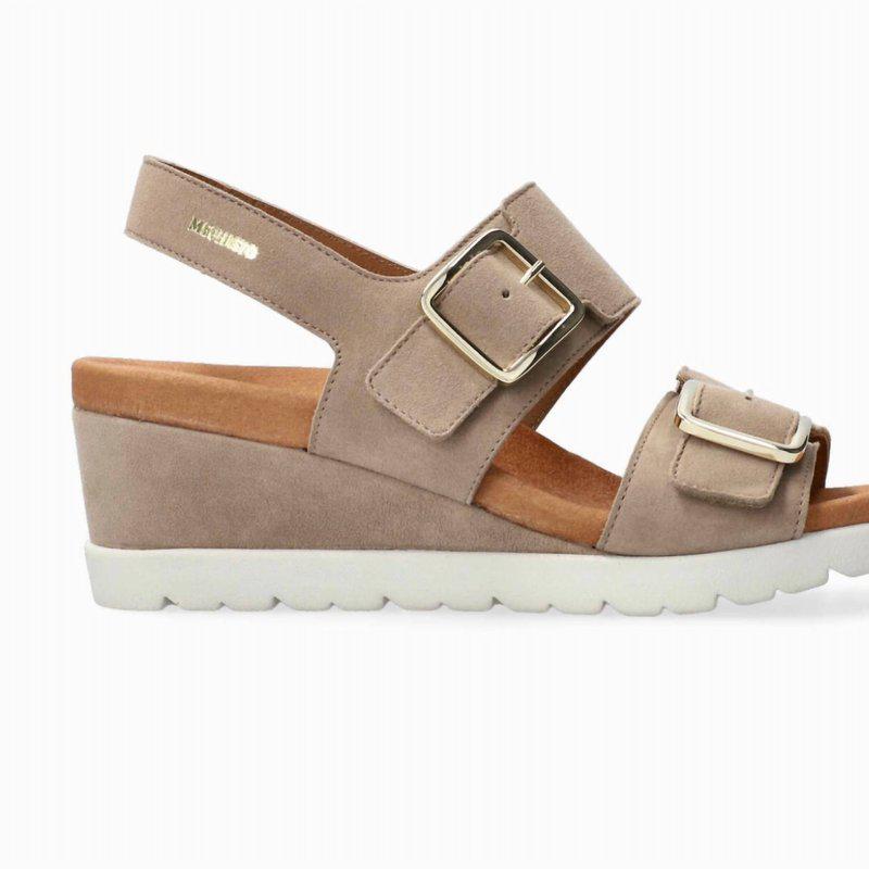 Mephisto Women's Ysabel Wedge Sandal In Light Taupe