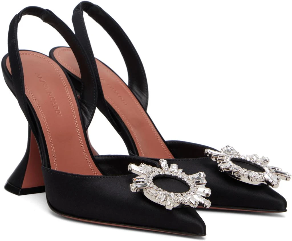 Amina Muaddi Black Begum Sling 95 Heels 4