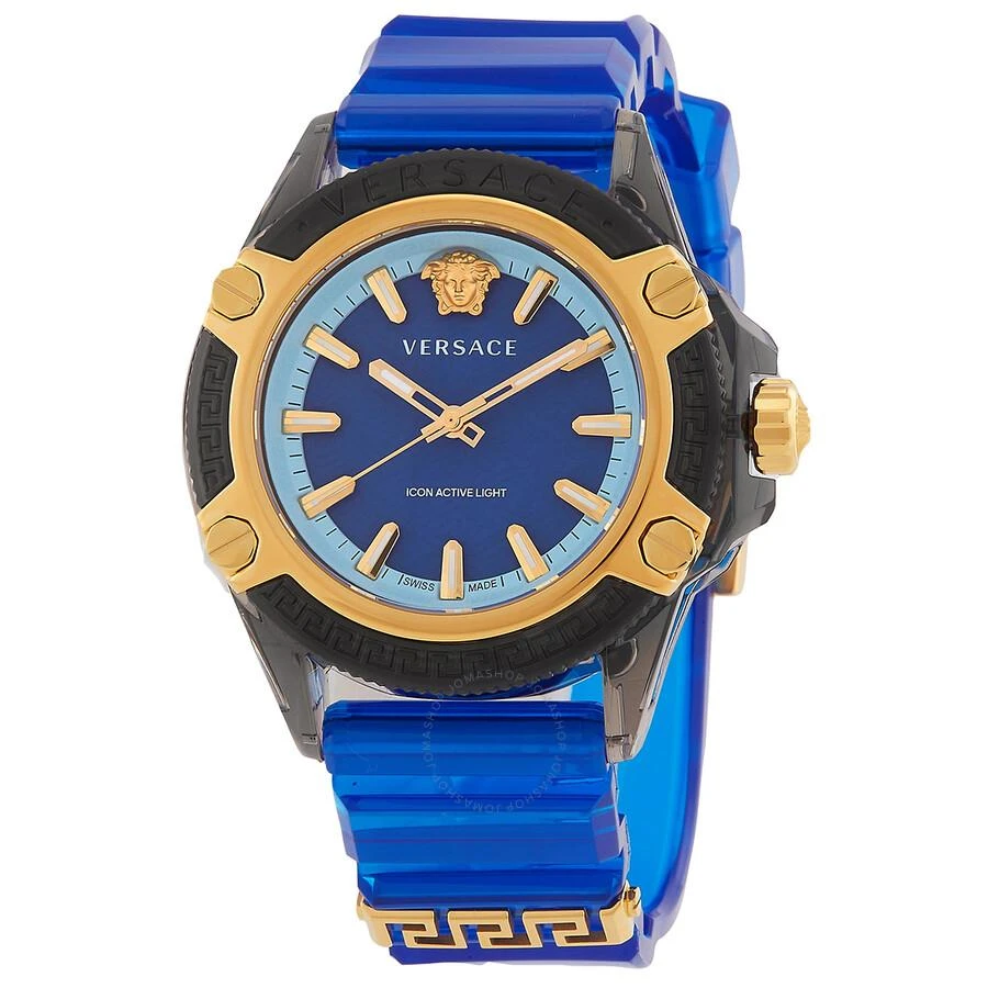 Versace Icon Quartz Blue Dial Men's Watch VE6E00323 1