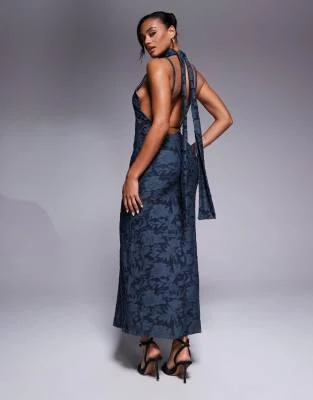 asos blue formal dress - BLUE