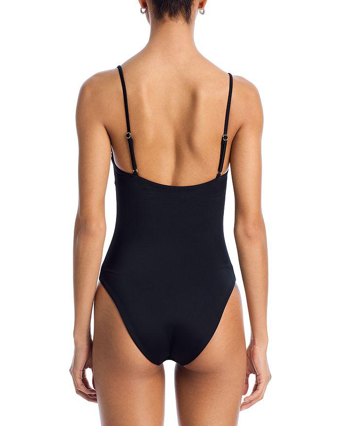 AQUA Faux Pearl Underwire One Piece Swimsuit - Exclusive