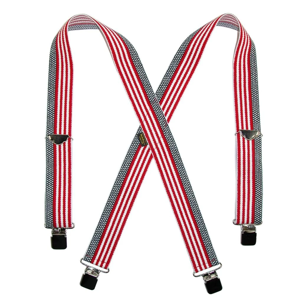 Welch Men's Elastic American Flag Clip End Suspenders (Tall Available) 1