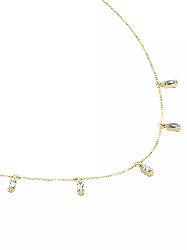 VRAI Floating Baguette 14K Yellow Gold & 0.50 TCW Lab-Grown Diamond Station Necklace 4