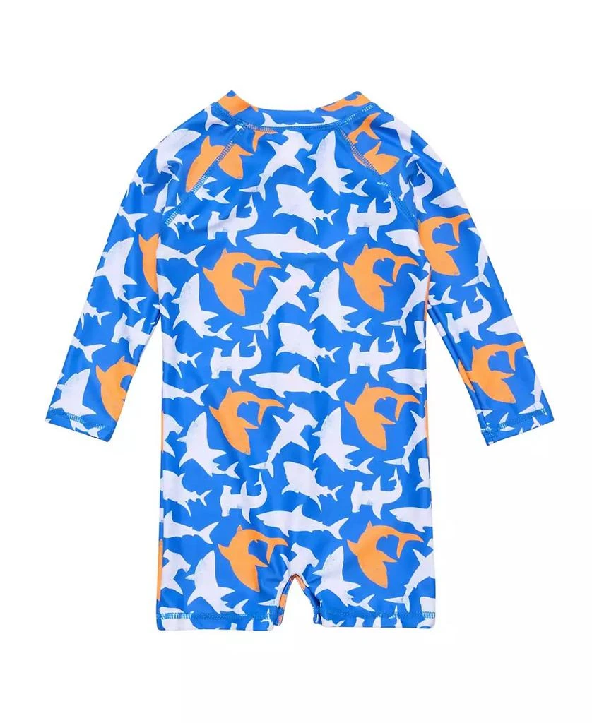 Snapper Rock Baby Boys Shark Squad LS Sunsuit 3