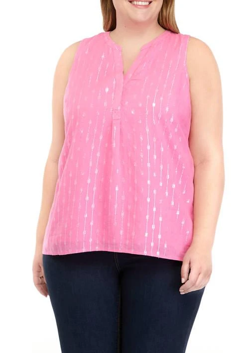Crown & Ivy™ Ivy Plus Size Peasant Top 1