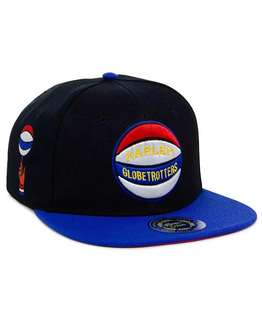 Rings & Crwns Men's Black Harlem Globetrotters Snapback Adjustable Hat 3