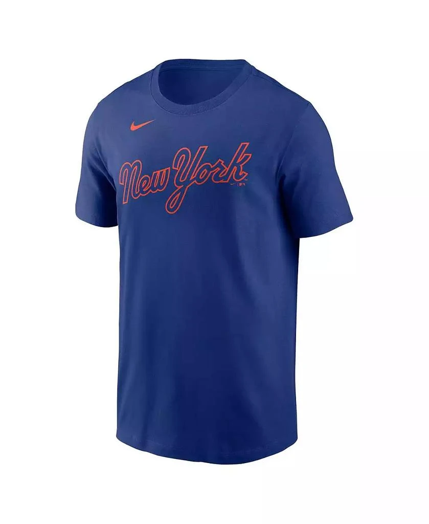 NIKE Men's Francisco Alvarez Royal New York Mets Fuse Name Number T-Shirt 3