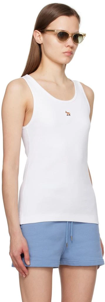 Maison Kitsune White Baby Fox Tank Top 2