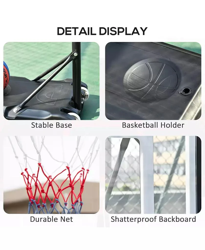 Soozier Basketball Sd for Kids 
Height Adjustable w/ Fillable Bottom Base 6