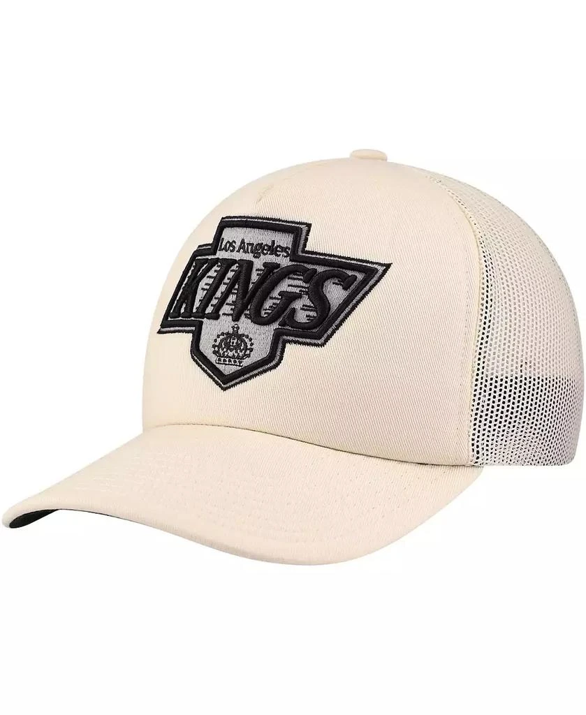 Mitchell & Ness Men's Cream Los Angeles Kings Foam Front Trucker Adjustable Hat 1