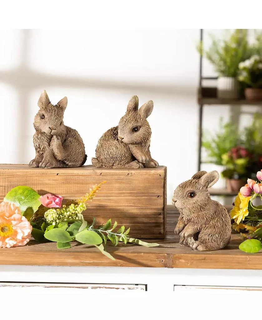 Slickblue Decorative Bunny Figurine Charming Home Decor Accent (Set of 3) 5