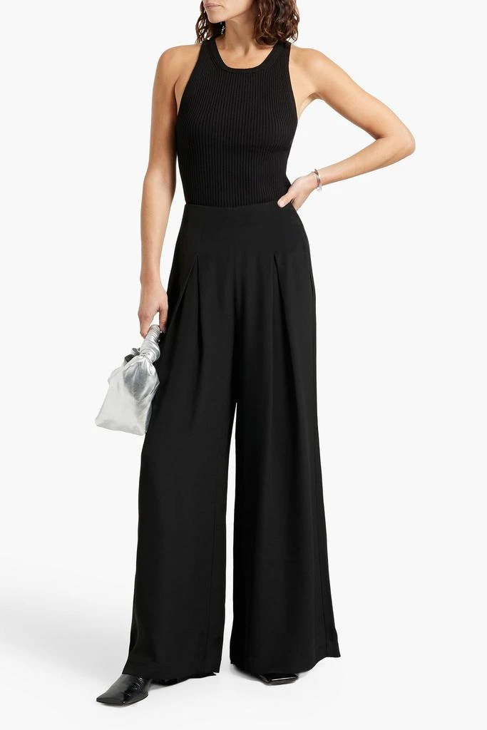 CO Pleated crepe wide-leg pants 2