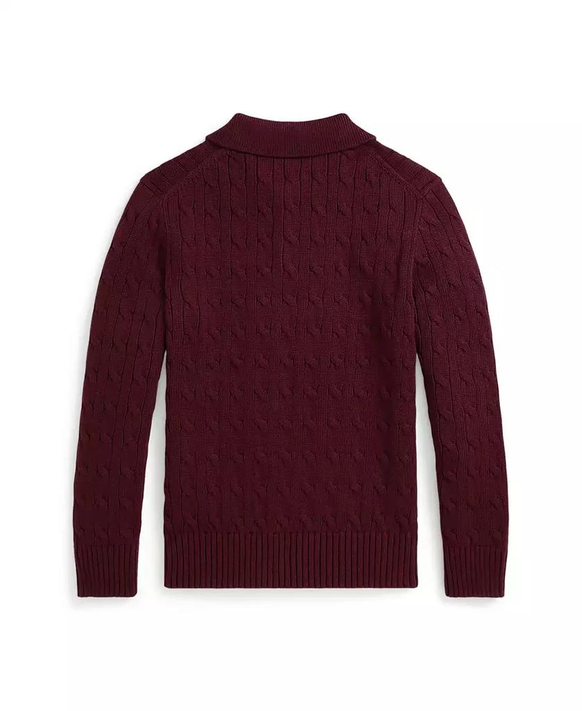 Ralph Lauren Big Boys Cable-Knit Cotton Polo Sweater 2