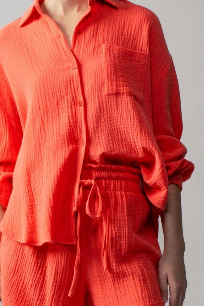 Urban Daizy Urban Daizy - Crinkle Cotton Gauze Resort Button-Up Set 4