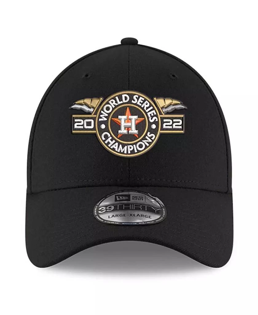 New Era Men's Black Houston Astros 2022 World Series Champions Locker Room Replica 39THIRTY Flex Hat 4