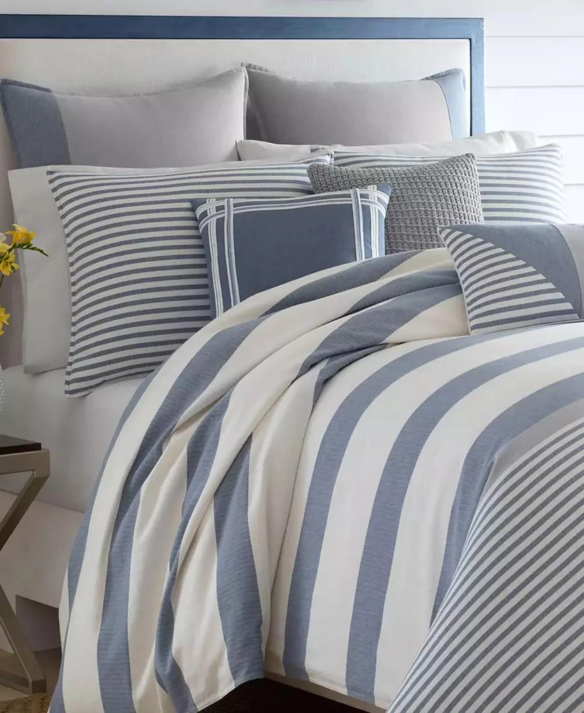 Nautica Fairwater Yarn Dye Cotton Decorative Pillow, 18" X 18" 4