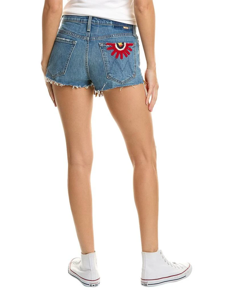 MOTHER MOTHER Denim Scrapper Fringe Suede Something To Remember Short 3