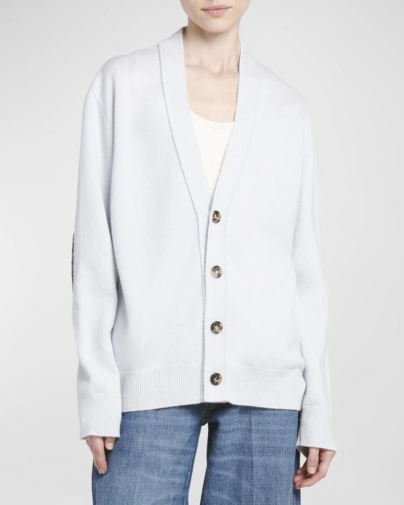 Bottega Veneta Classic Cashmere Cardigan with Intrec Patches 4