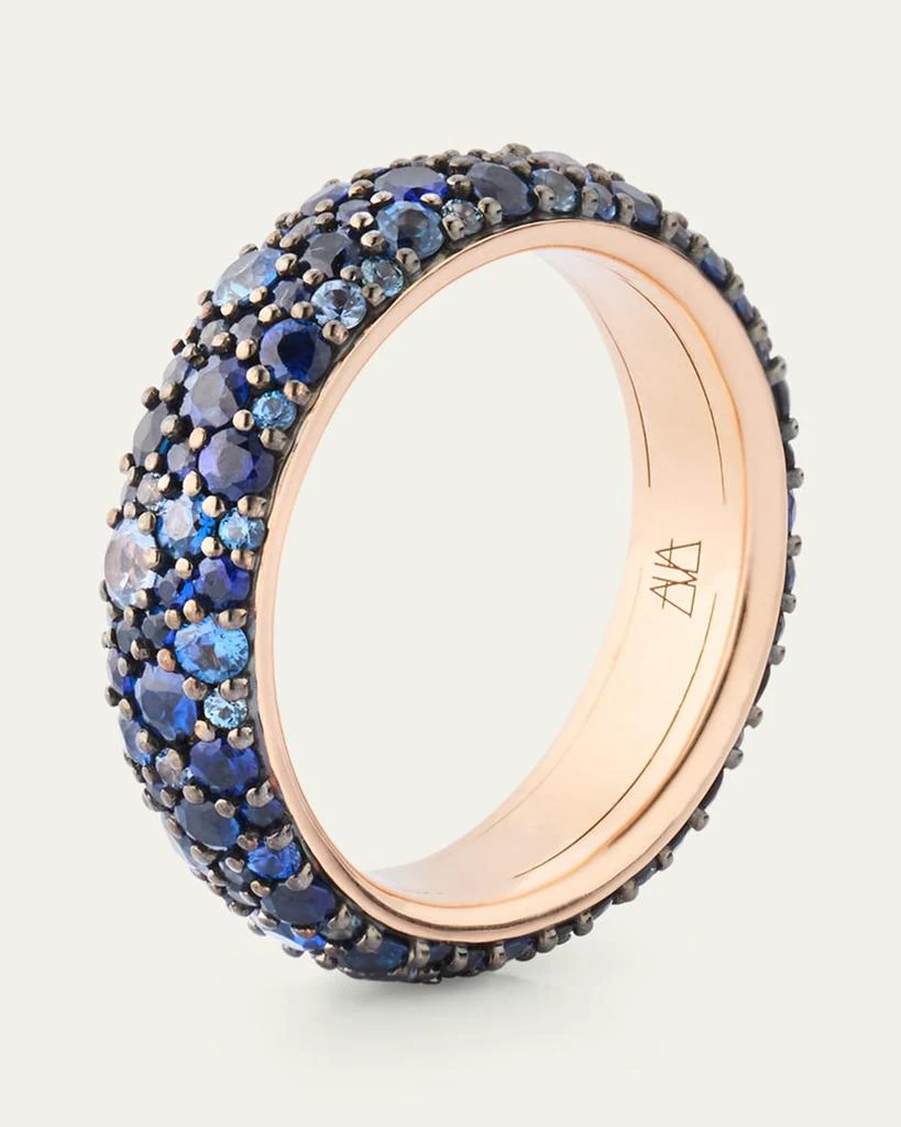 Walters Faith OC x WF 18K Rose Gold Blue Sapphire 5.5mm Band Ring 4