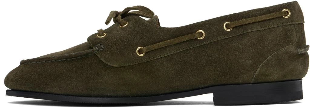 Bally Khaki Plume Boat Shoes 3