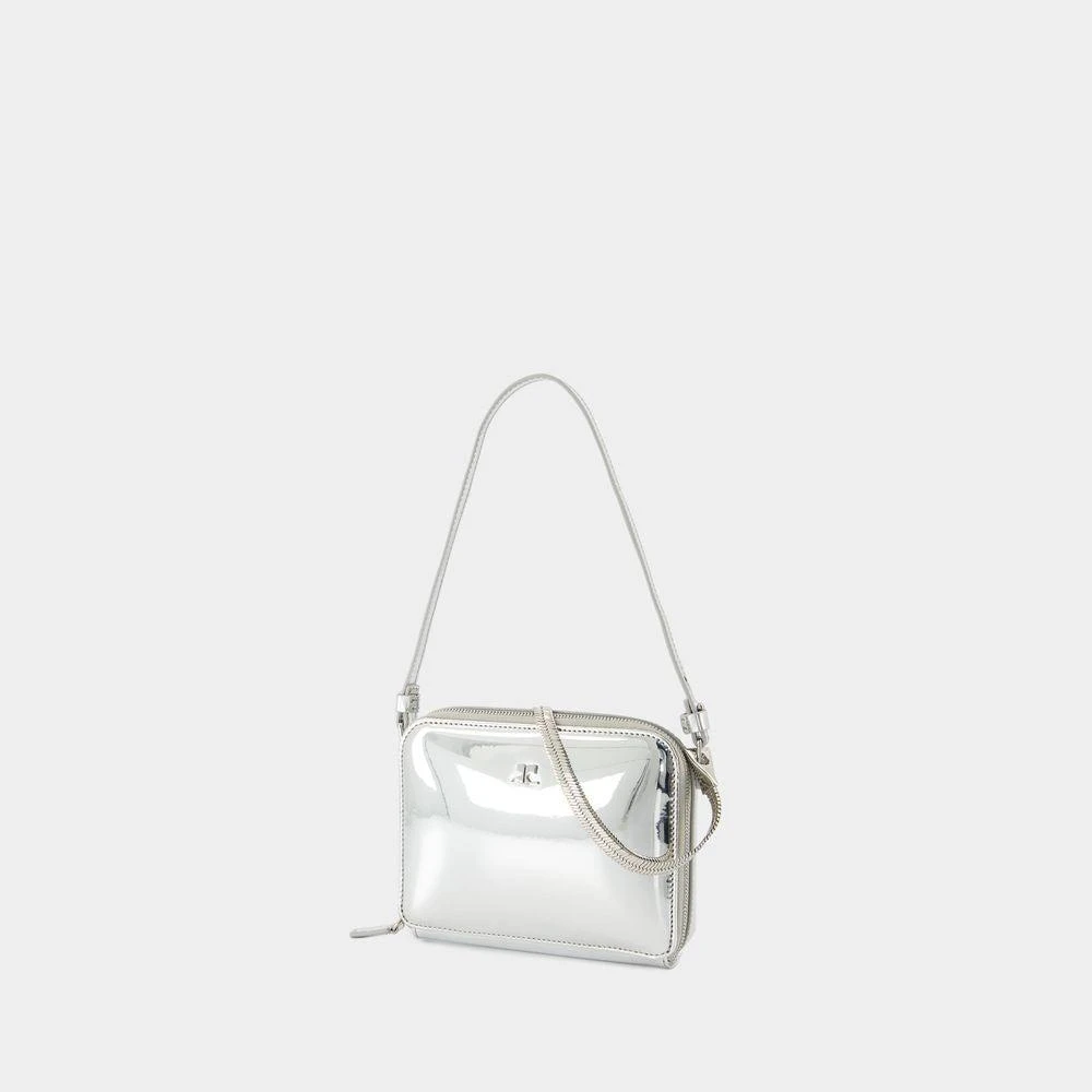 Courrèges Cloud Chained Mirror Purse - Leather - Silver 2