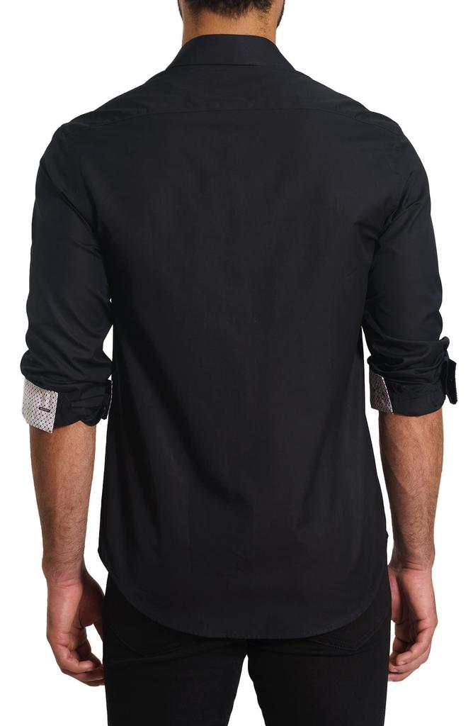 Jared Lang Trim Fit Solid Cotton Button-Up Shirt