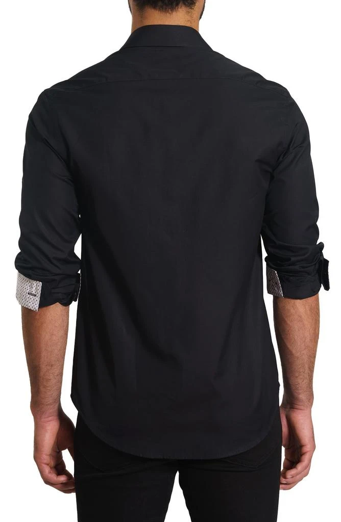 Jared Lang Trim Fit Solid Cotton Button-Up Shirt 2