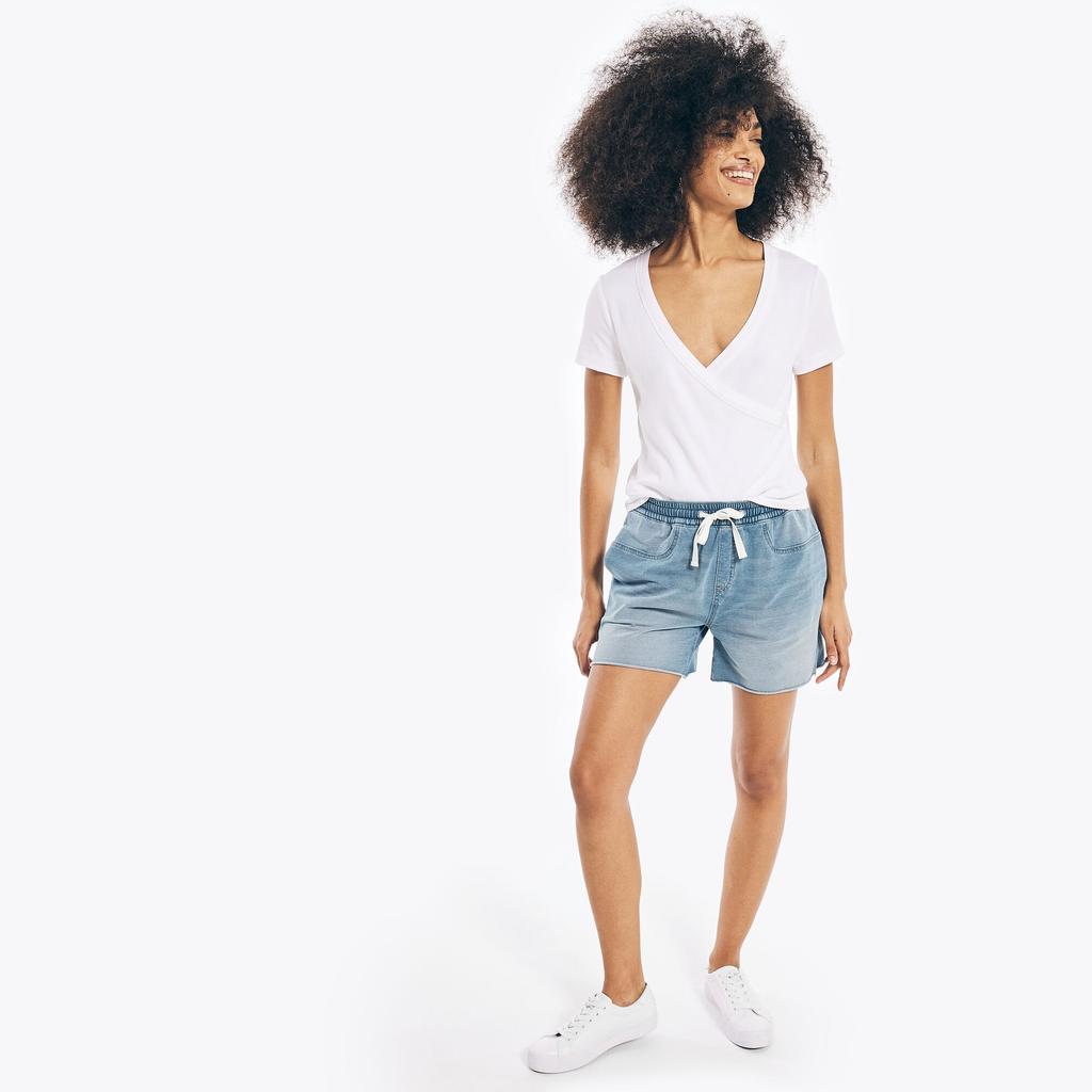 Nautica Womens Wrap-Front Knit Top
