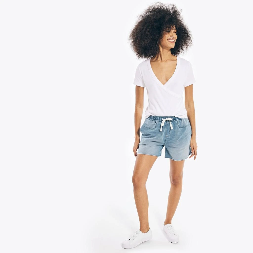 Nautica Womens Wrap-Front Knit Top 1