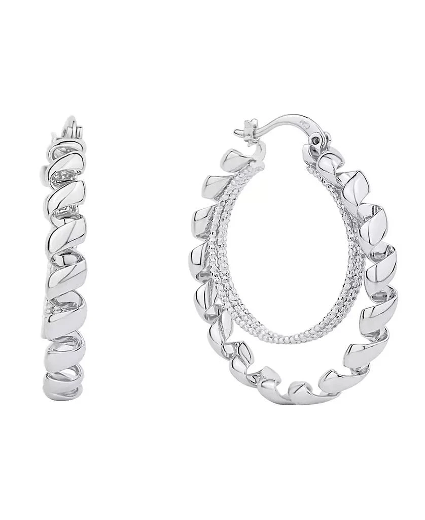 And Now This 18K Gold Plated or Silver Plated Hoop Earring 1