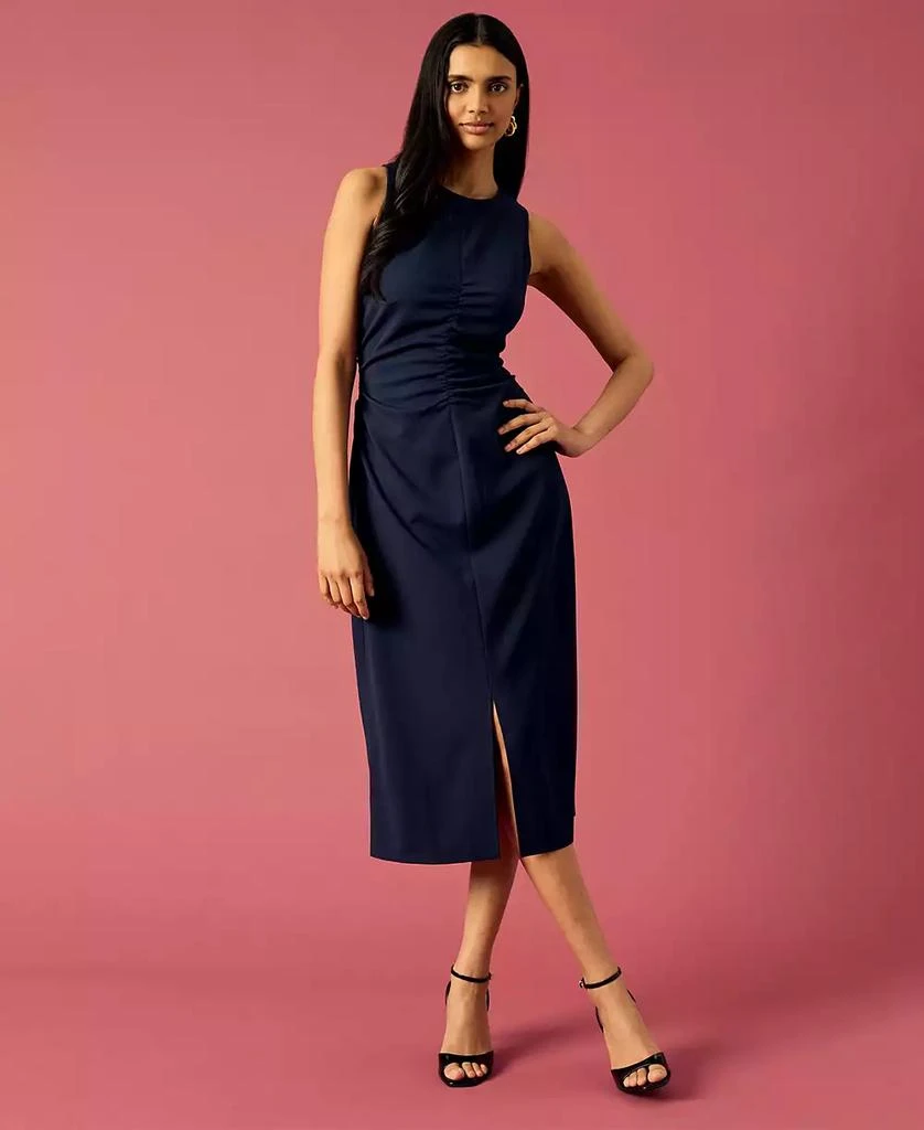 Donna Morgan Women's V-Neck Sleeveless Midi Crepe Dress 4
