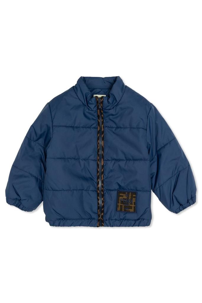 FENDI kids ジャケット Shop Fendi Kids Logo Plaque Zipped Padded Jacket on Sale at