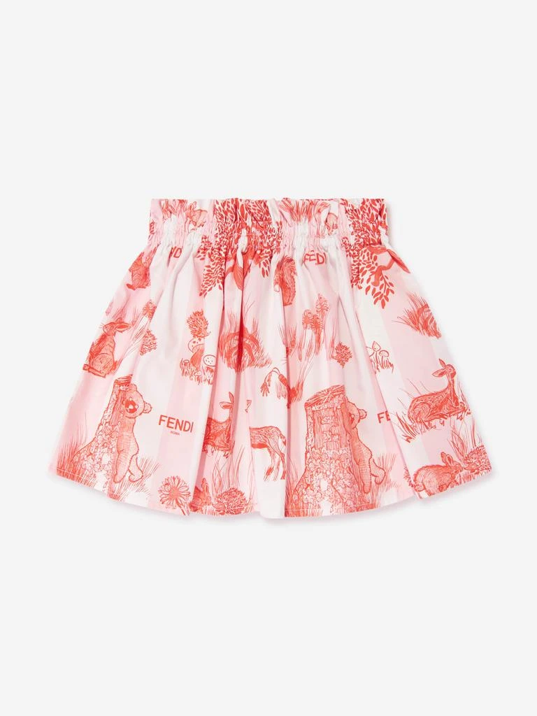 Fendi Fendi Baby Girls Beijing Forest Skirt in White 1