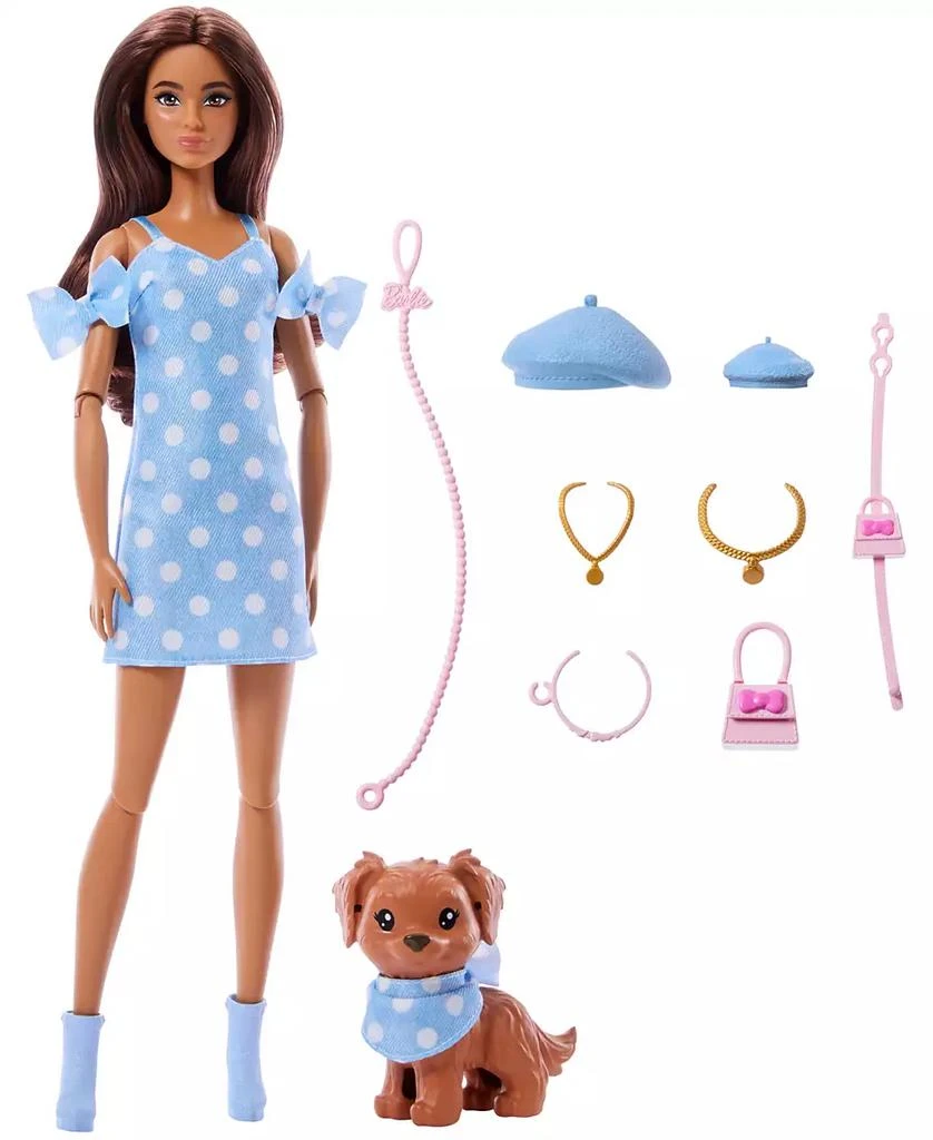 Barbie Twinning Looks Fashion Doll with Pet Dog Matching Clothes and Accessories 5
